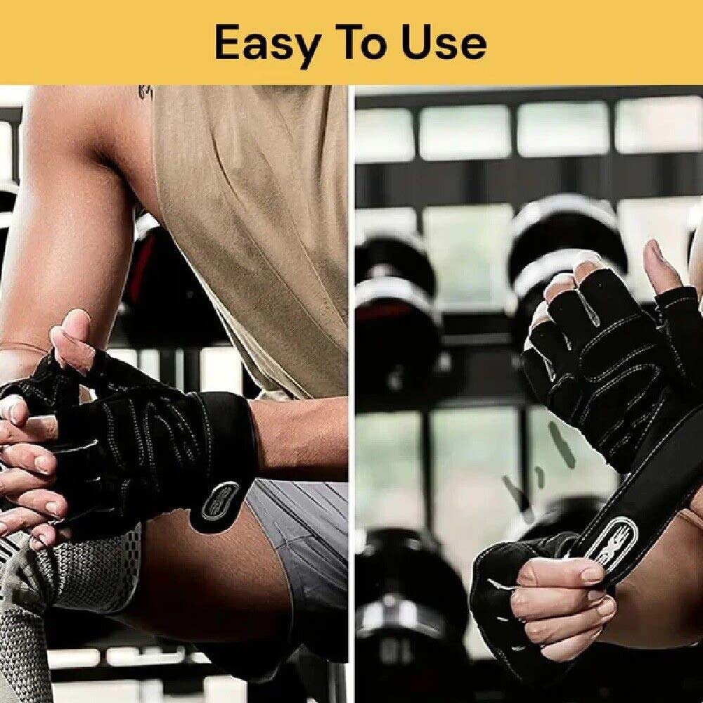 Unisex Half Finger Gloves Cycling Bicycle Gym Workout Training Anti Slip Padded