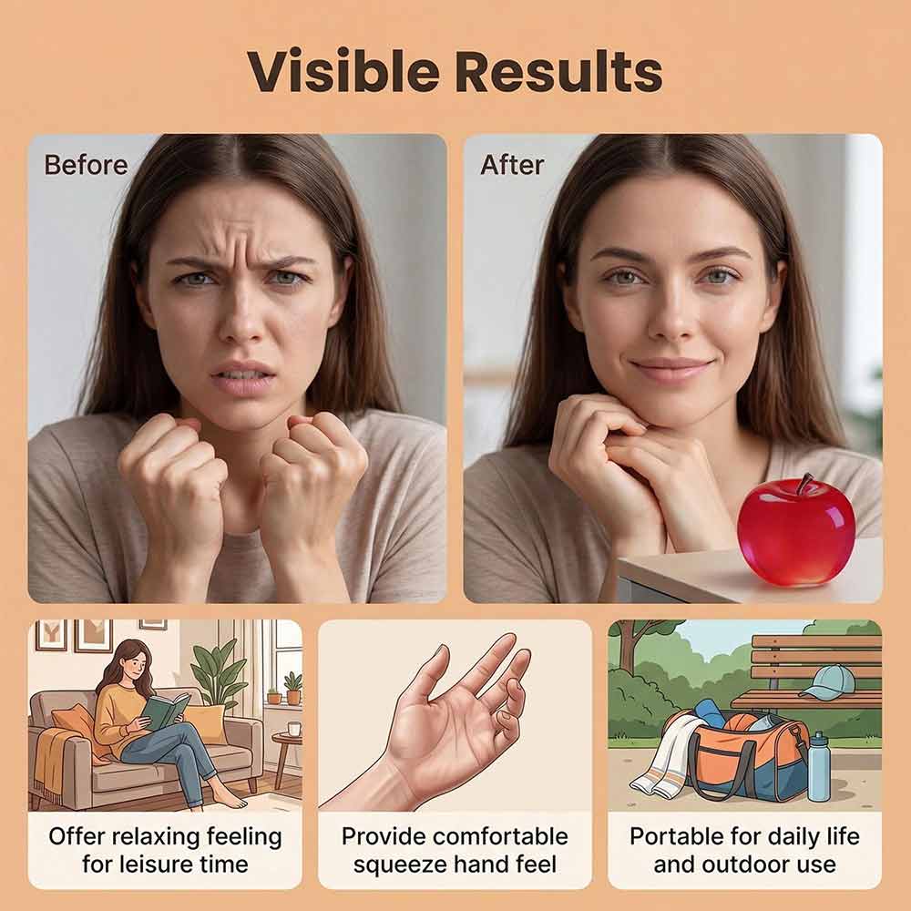 Apple Squishy Stress Ball – Red Fruit Fidget Sensory Toy for ADHD Anxiety