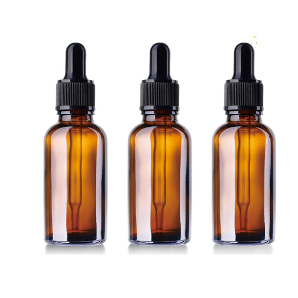 5-100ML Amber Glass Liquid Dropper Reagent Eye Pipette Essential Oils Bottle AU