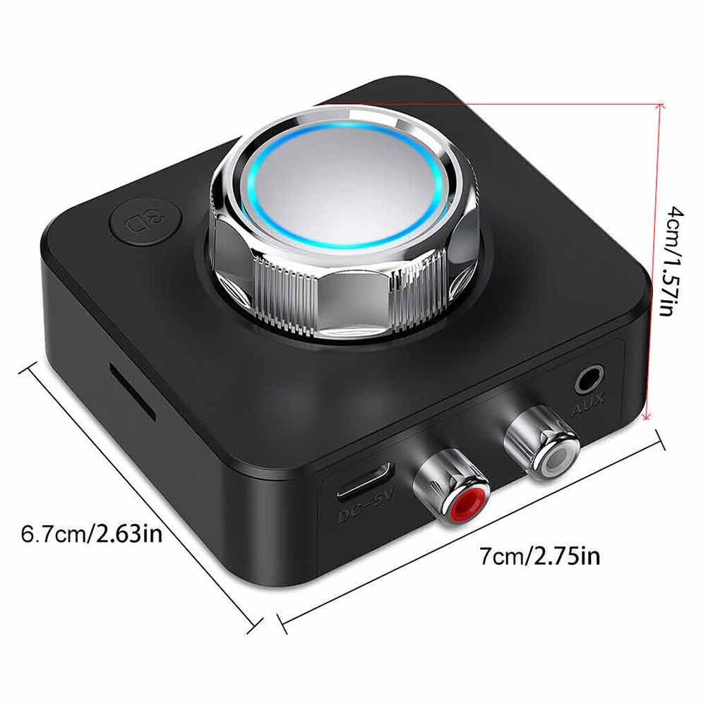 Bluetooth 5.0 Audio Receiver Bar Wireless Stereo Adapter 3.5mm AUX RCA Cable NEW