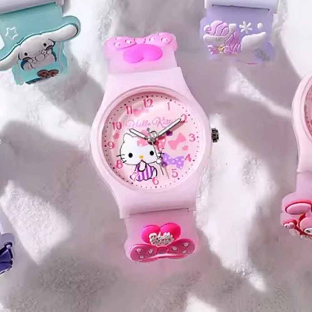 Cartoon Girls Watch – Analog-Digital Display for Little Ones, Fun PVC Strap