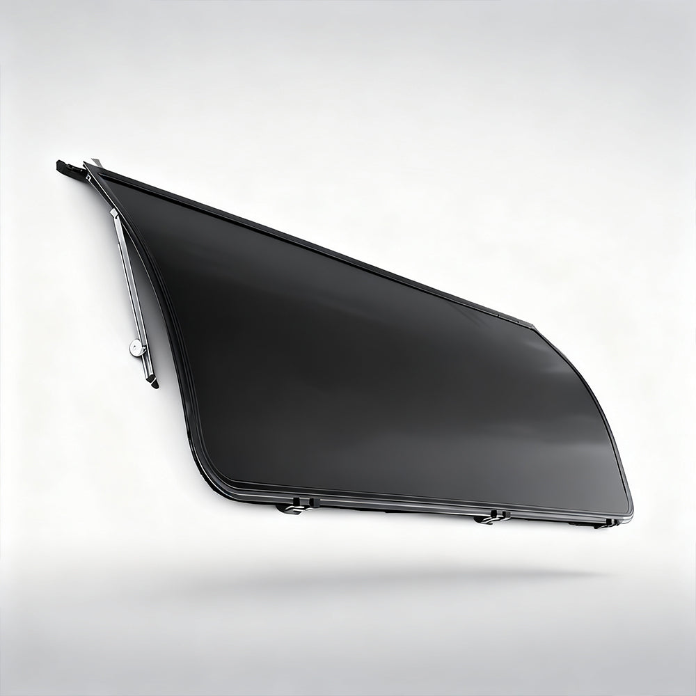Curved Aluminium Alloy RV Awning 568x1527mm - 75° Opening Wind-Resistant Sun Shade