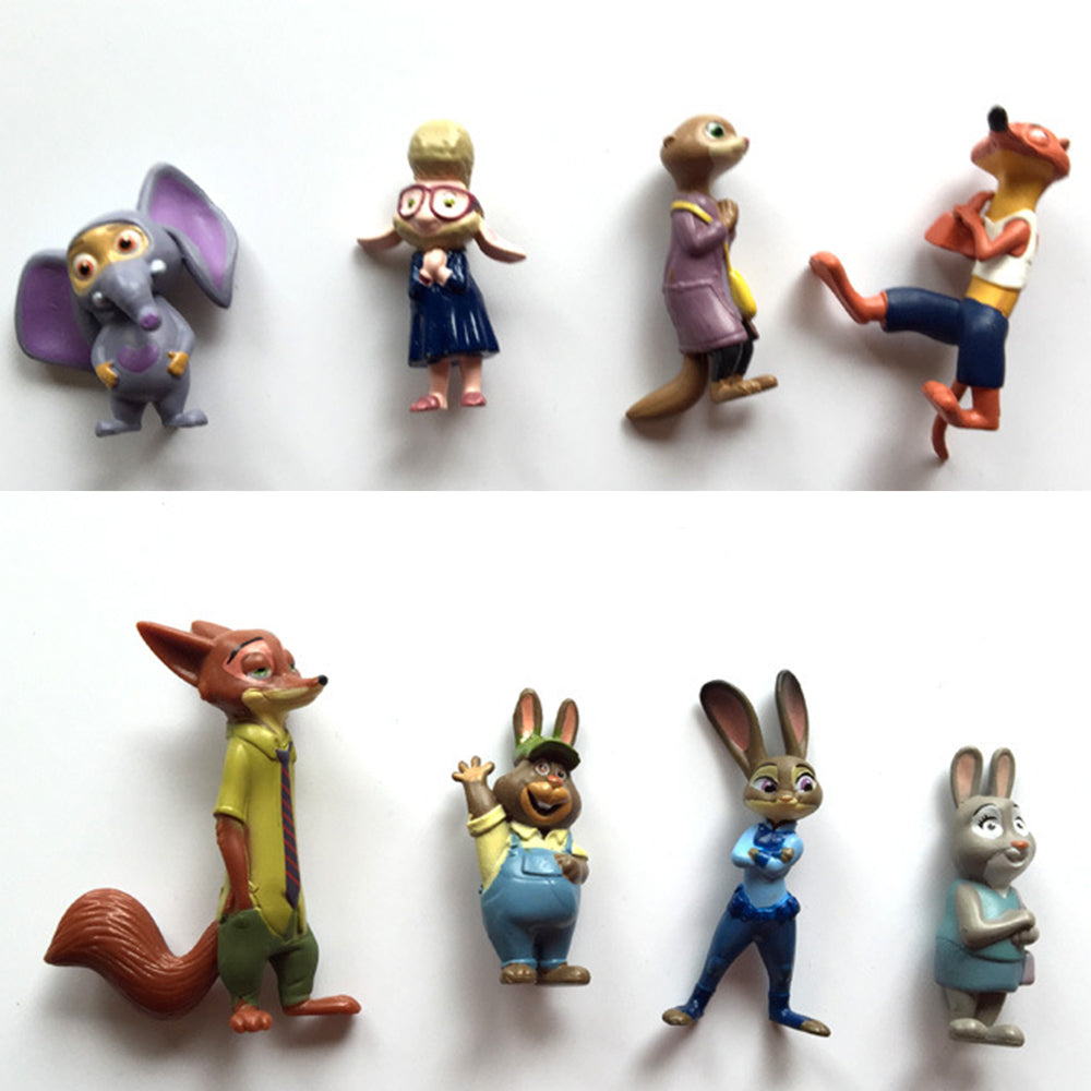 12pcs Cartoon Animal Mini PVC Figures -Colorful Character Collection Set
