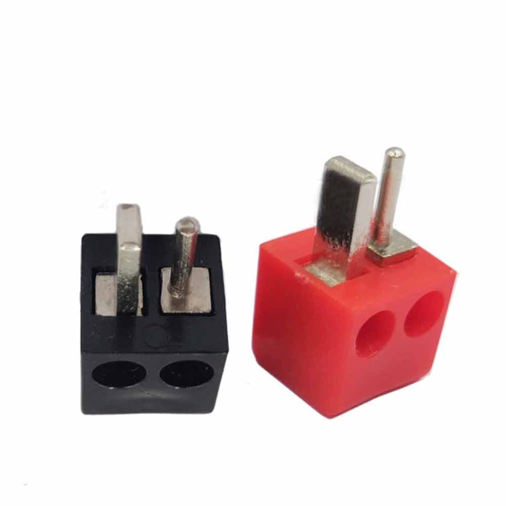 2-Pack 2-Pin DIN Hi-Fi Speaker Plug Set – Screw Connections, Red & Black