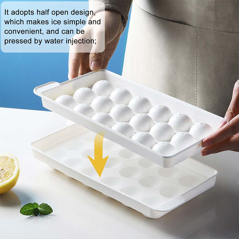 18Grids Ball Maker Big PP Mold Sphere Whiskey Round Mould DIY Large Ice CubeTray