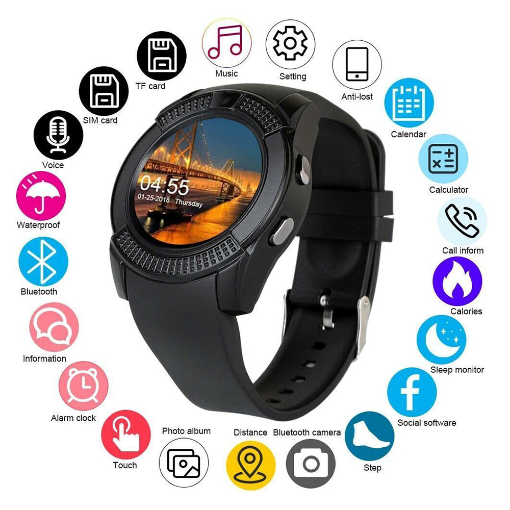 Smart Watch for Women Men Fitness Tracker 3D Screen Bluetooth Call Waterproof