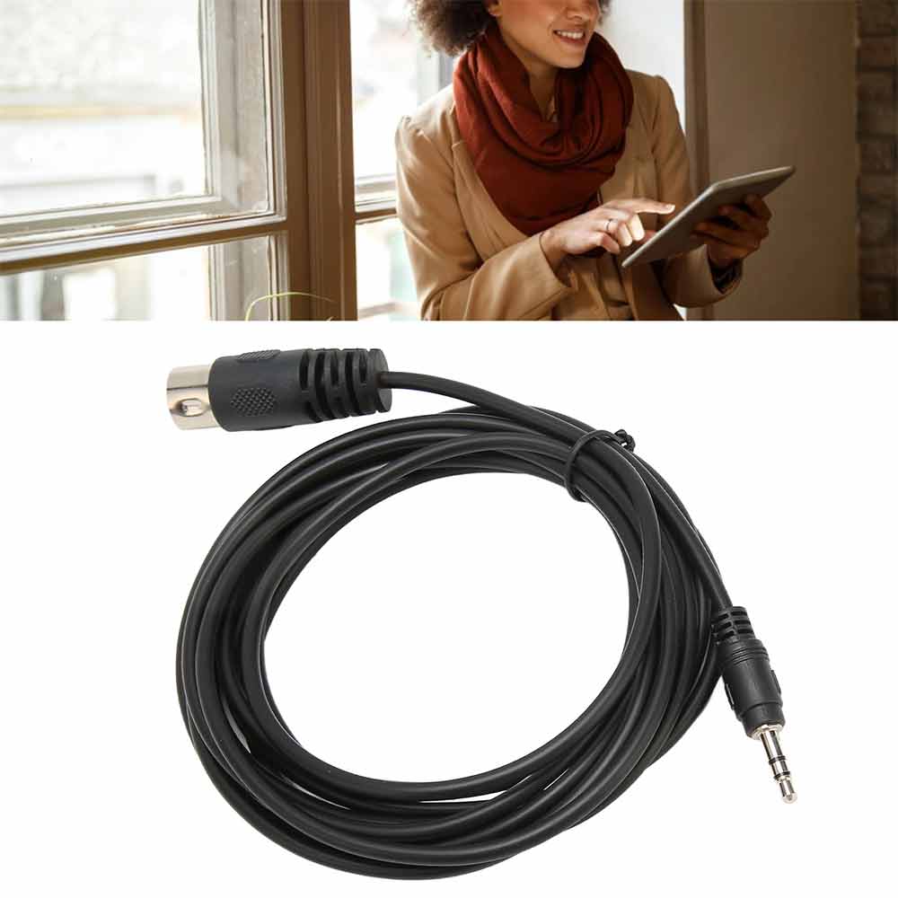7-Pin DIN MIDI Male to 3.5mm Male Cable – Stereo HiFi Replacement Cable, 1.5m
