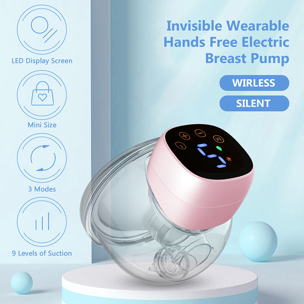 1200mAh Electric Wearable Hand Free Touch Breast Pump Silent Home Milk Collector