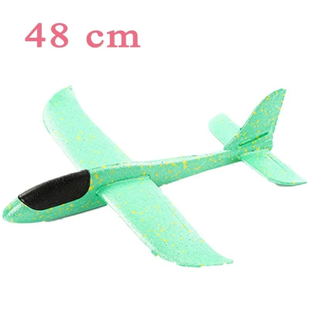 48cm Foam Glider Stunt Plane – Hand Thrown Outdoor Toy with Head Light