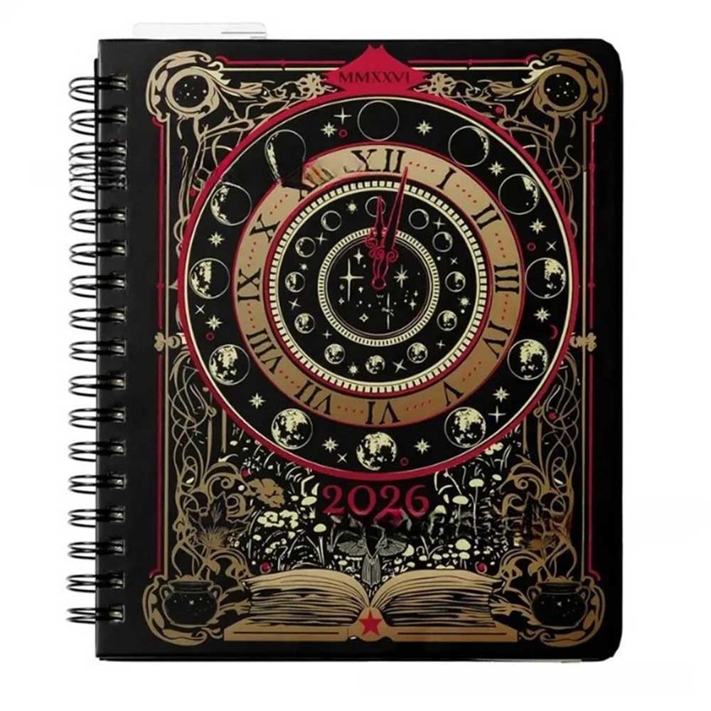Waiting for the Night 2026 Weekly Planner - Spiral Bound Gothic Diary Notebook