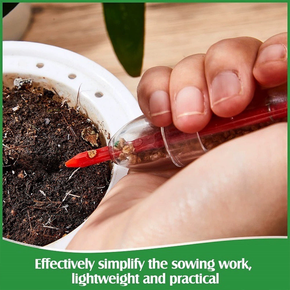 4PCS Handheld Seed Dispenser - Garden Seeder Sower for Plant Pots & Containers