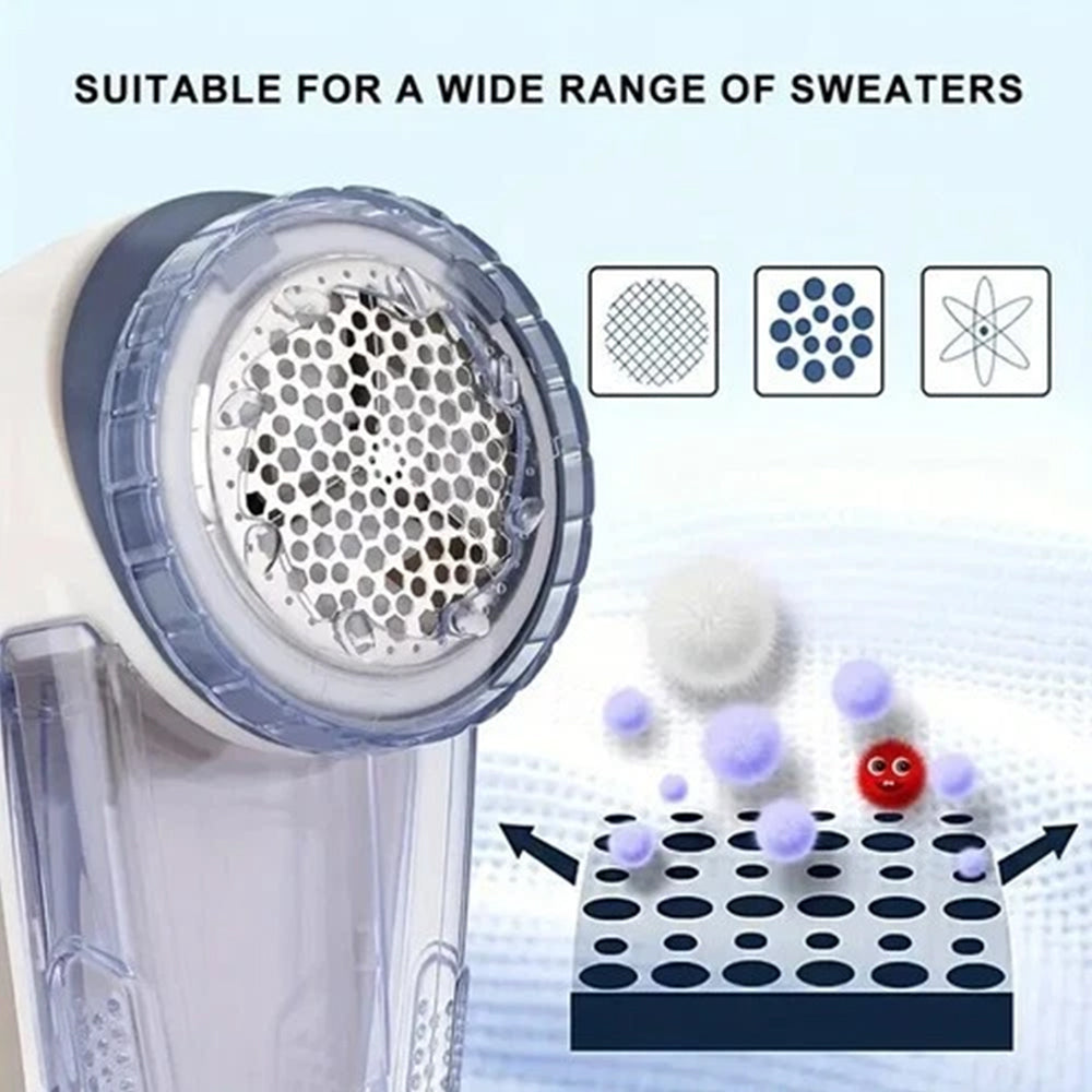 Electric Lint Remover - Battery-Powered Fabric Shaver for Clothes & Debobbler