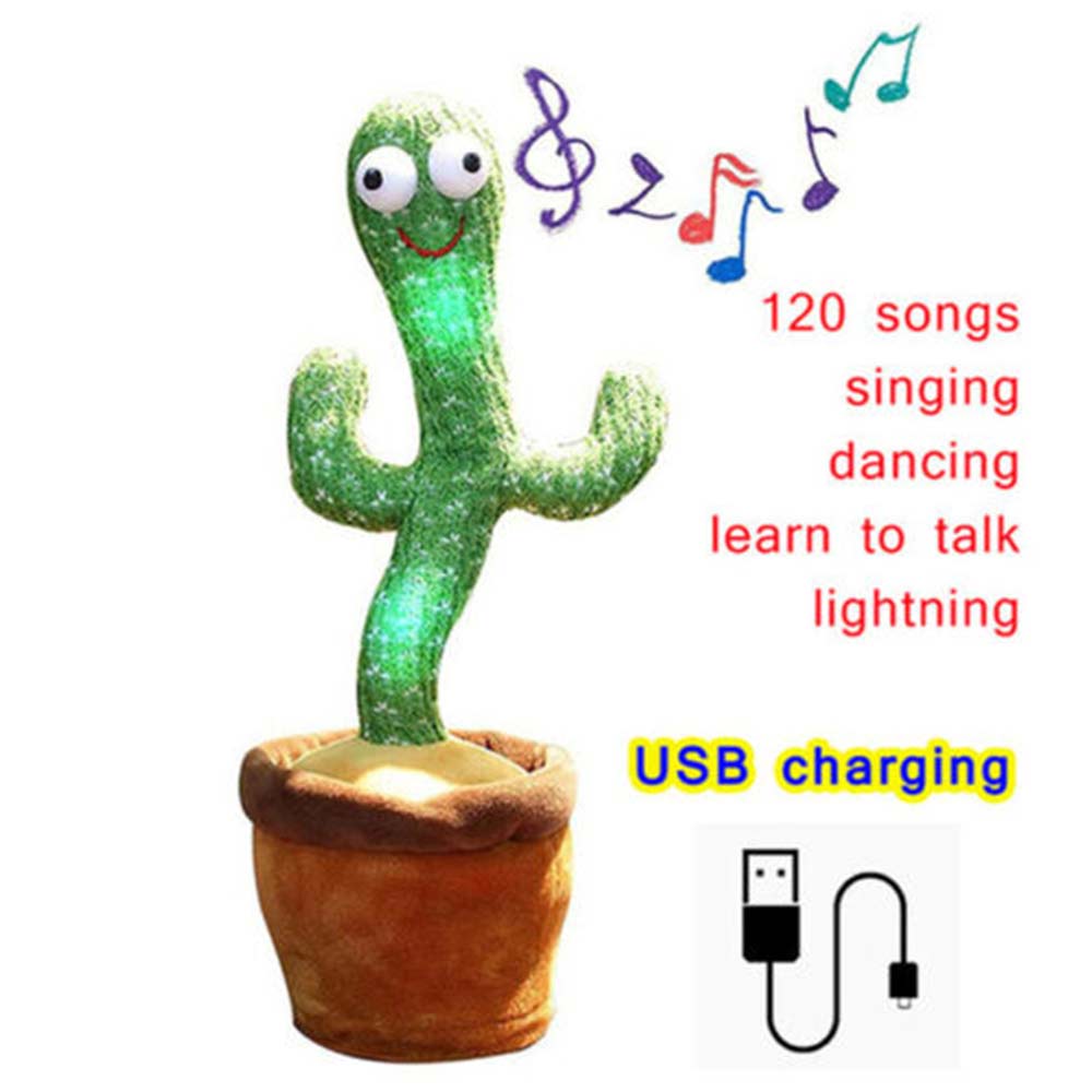Talking Toy Dancing Cactus Doll Speak Talk Sound Record Repeat Kawaii Cactus Toy