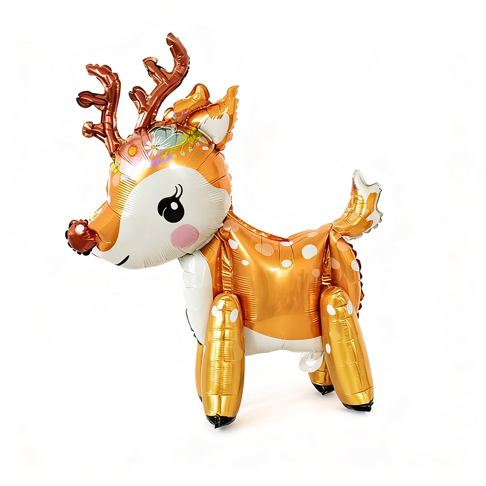 3D Reindeer Rudolph 58cm Foil Balloon – Double-Sided Christmas Party Decoration for Home