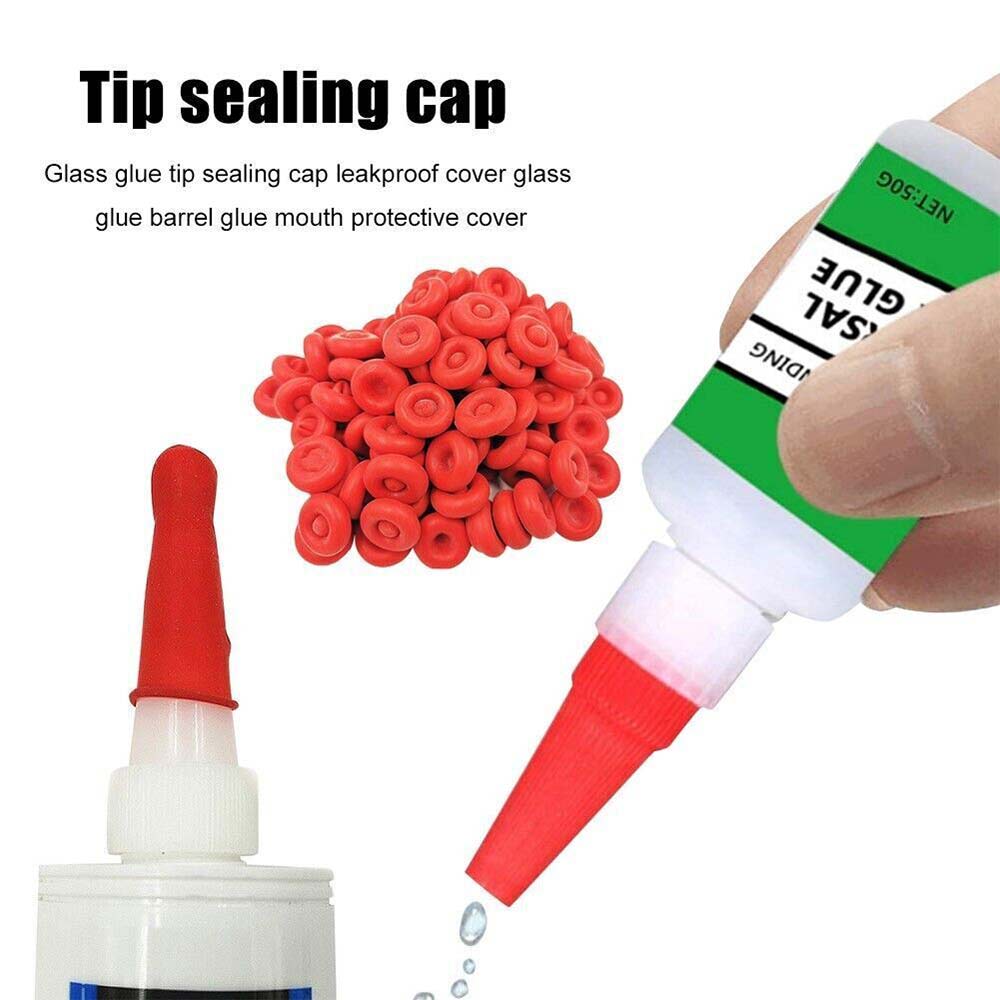 50pcs Latex Caulk Saving Cap Re-Sealable Caulking Tube Nozzle Tips Covers