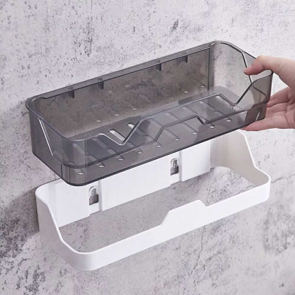 Self Adhesive Bathroom Shower Caddy Shelf Rack Storage Organiser & Wall Sticker