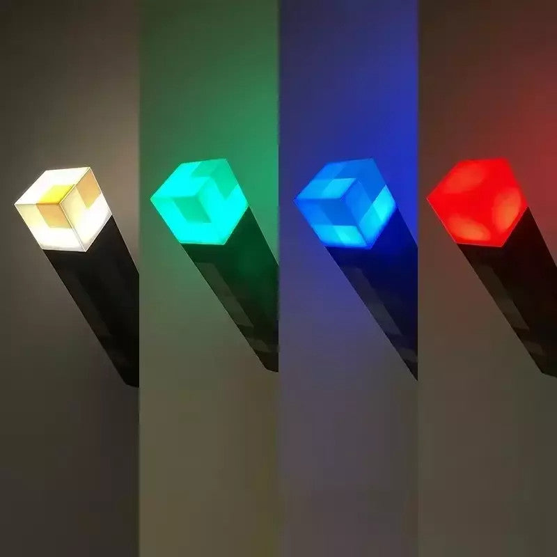 Mine Mini World craft Game Torch Lamp Led Night Light Home Decors USB Rechargeable Kids Gift