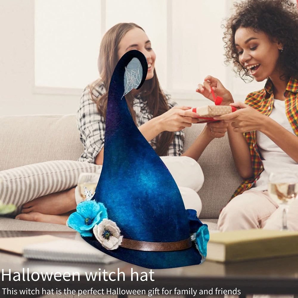 Halloween Party Felt Witch Hat Adjustable Party Witch Hat Cosplay Prop