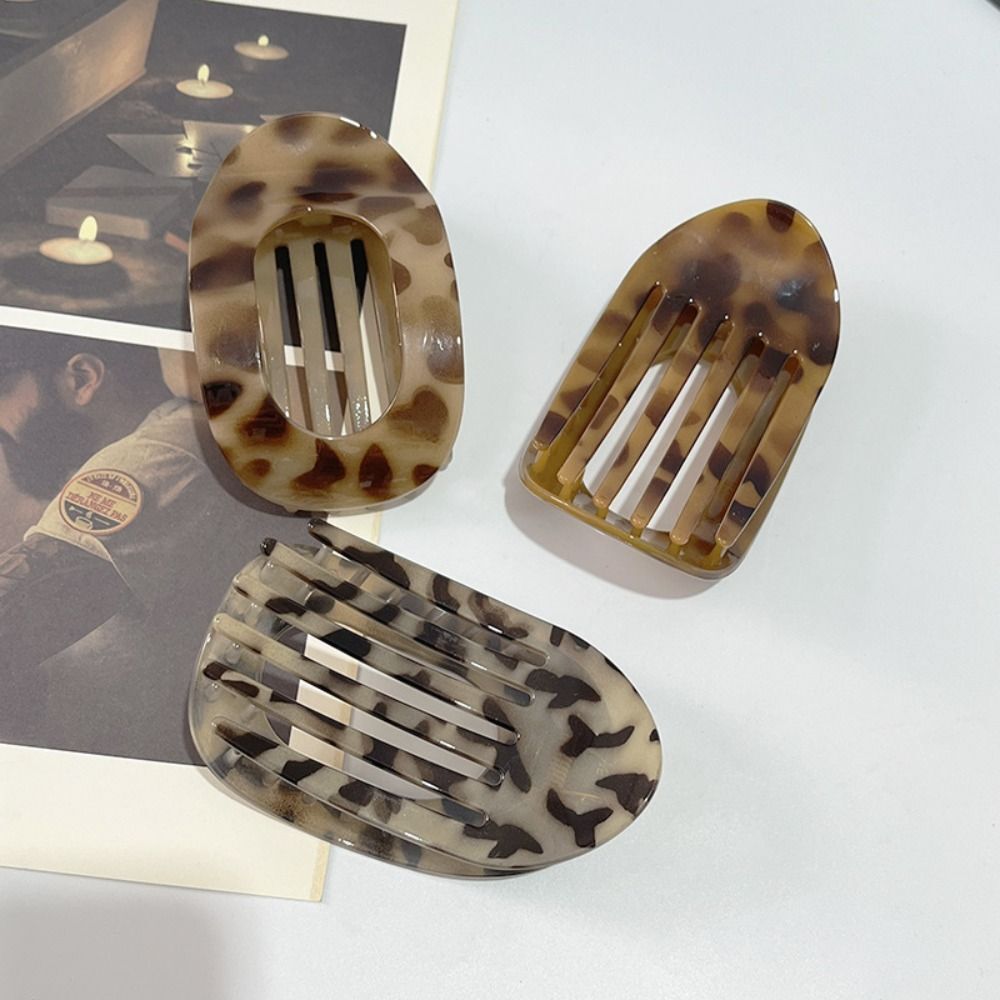 Set Flat Oval Hair Claw for thick Hair Clip For Women Girls Accessories