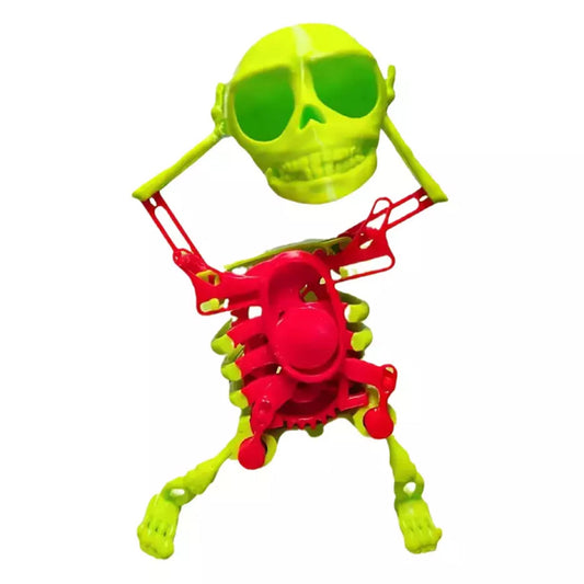 Self-moving Skull Swinging Bobblehead 3D Dancing Skeleton Toy Clockwork Spring