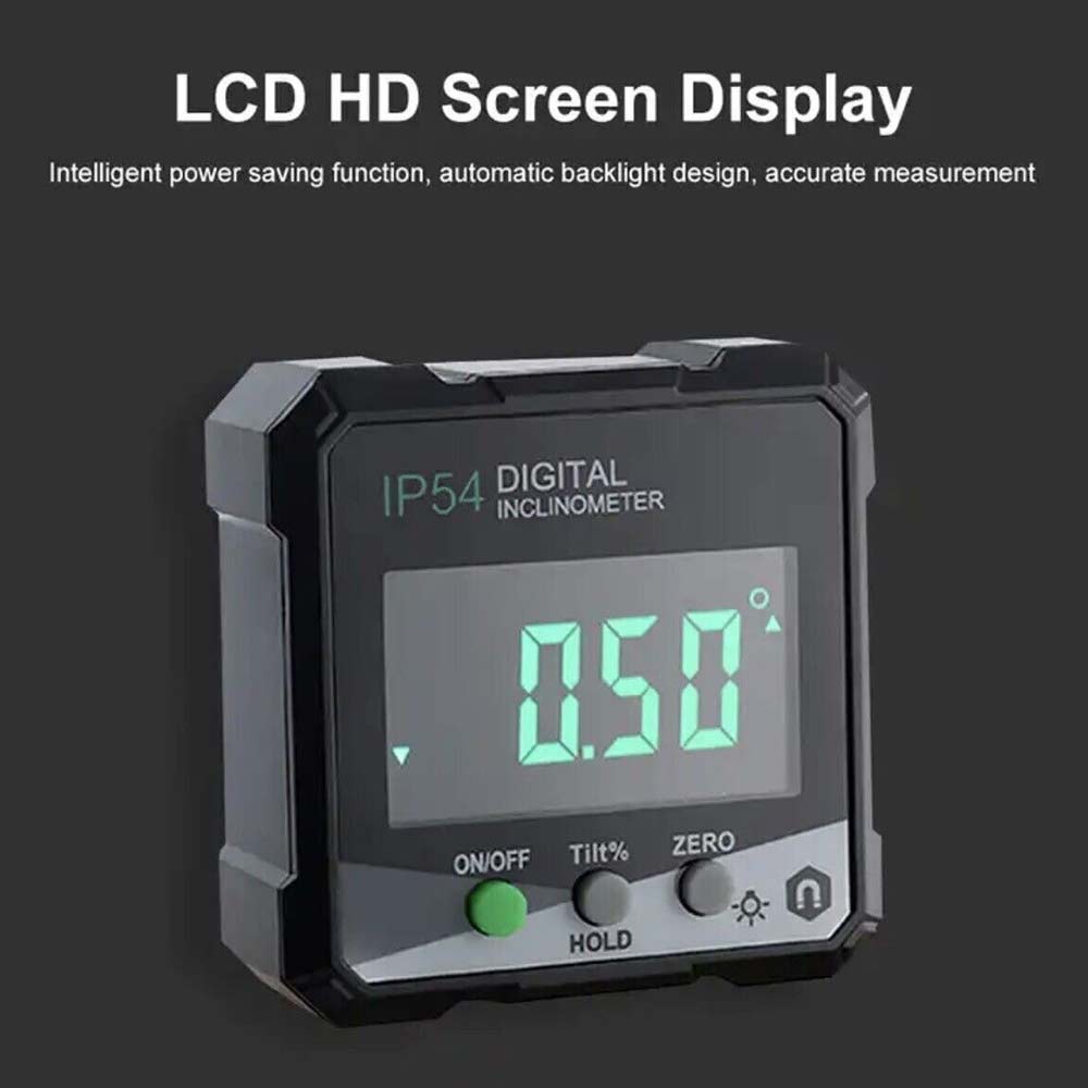 Protractor Digital Inclinometer Level Box Gauge Magnetic Angle Meter Finder