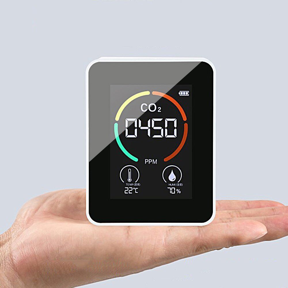 CO2 Meter Temperature Humidity Air Quality Monitor Carbon Dioxide Detector