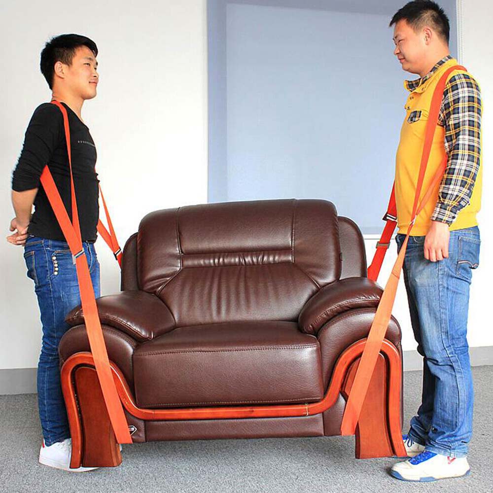 Adjustable Lifting Furniture Forearm Cargo Carry Belt Moving Straps 2 People
