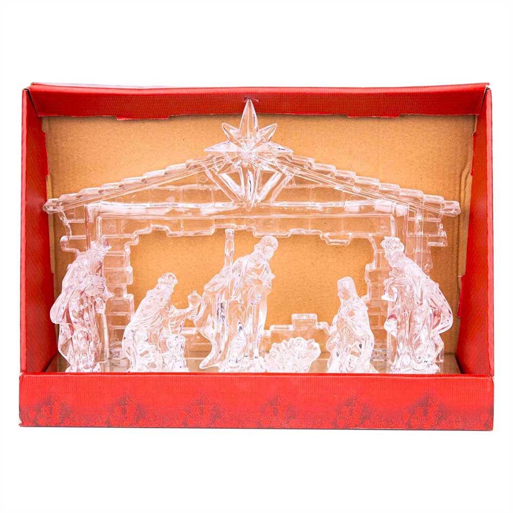 Christmas Nativity Scene – LED Light Up Music Centerpiece Figures Decor