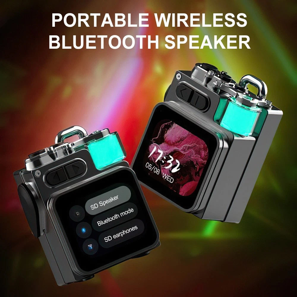 Outdoor Wireless Bluetooth Mini Speaker - Alarm Clock, RGB Lamp & App Control