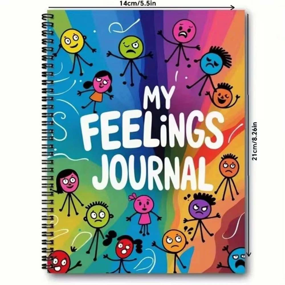 120 Pages Mental Health Notebook Journal | Mood Tracking Diary & Feelings Log