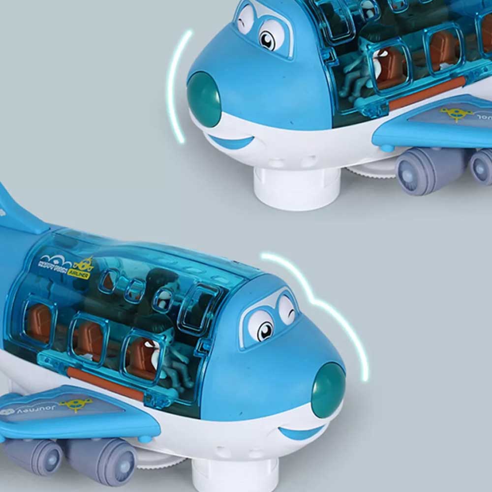360 Rotating Electric Toy Plane Airplane with Sound Light Gift for Boys Xmas Gift