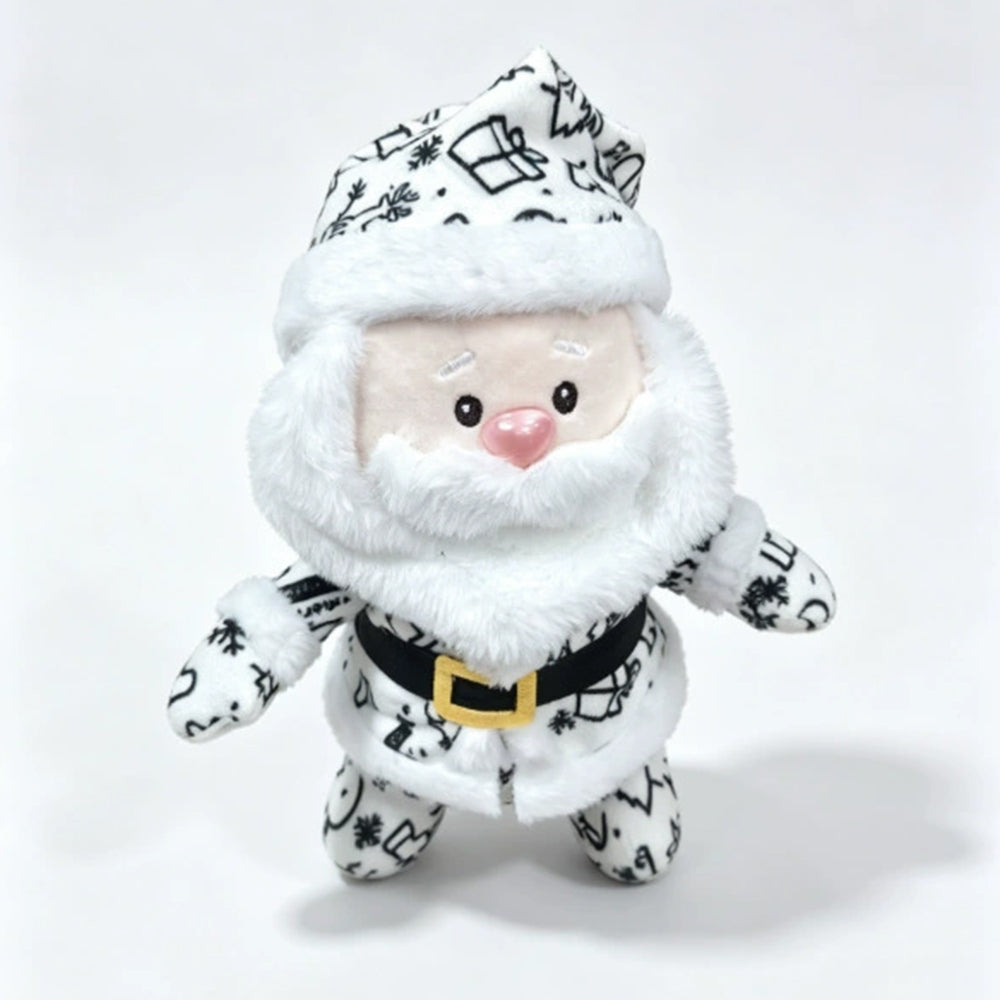 DIY Paintable Santa Plush Toy – Christmas Craft Kit with 12 Coloured Pens
