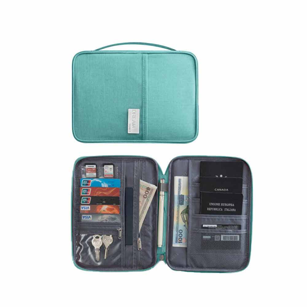 Passport Holder Travel Document Wallet Waterproof RFID Bag Family Case Organizer