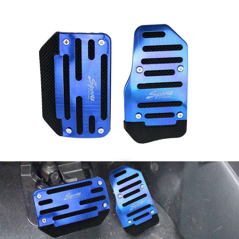2PCS Car Non-Slip Automatic Gas Brake Foot Pedals Pad Cover AcceleratBlue
