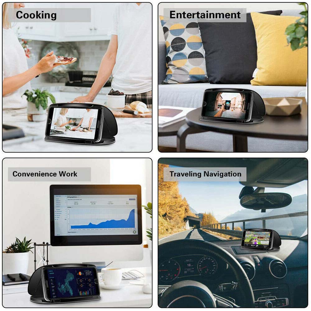 Mobile Dash Stand For GPS  Car Phone Clip Holder Anti Slip Cradle for 3-5.8 inch
