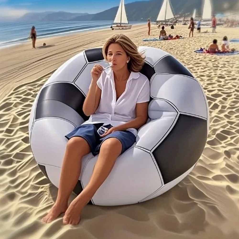 Inflatable Football Sofa – PVC Waterproof Inflatable Chair for Indoor & Outdoor Use
