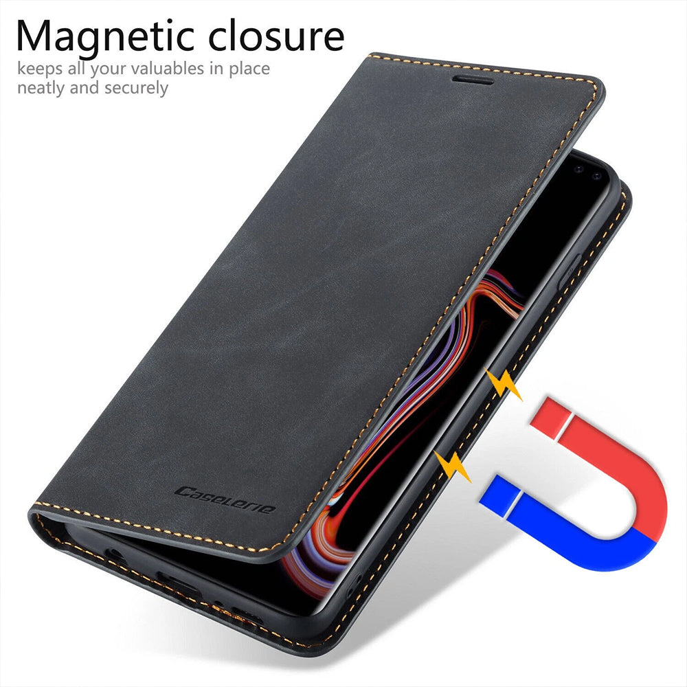 Magnetic Wallet Case for iPhone 17 PU Leather Flip Cover with Card Slots & Kickstand