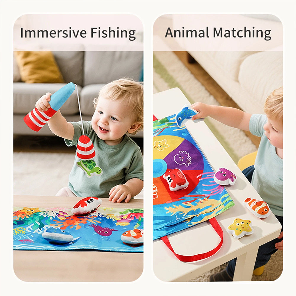Montessori Fishing Toy – Fabric Sensory Game for Early Learning & Motor Skills