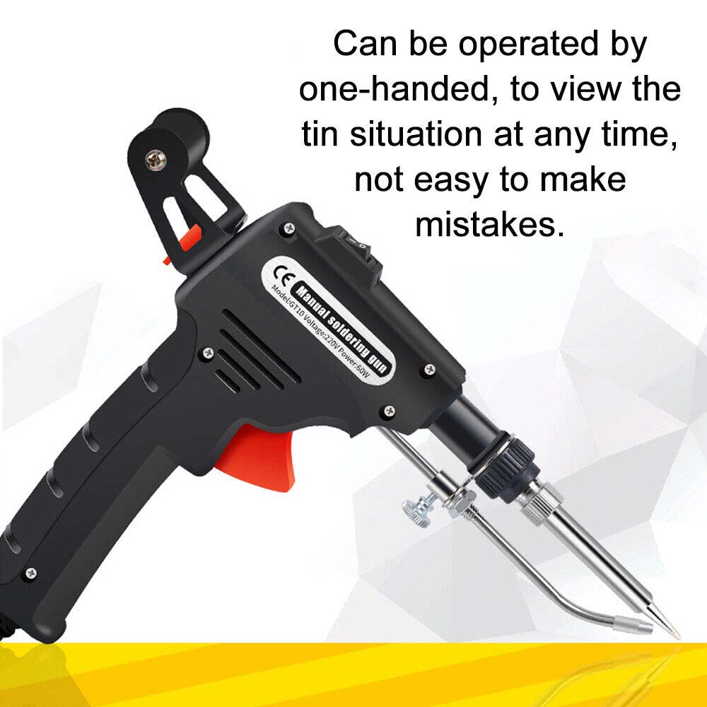 5PCS/set 60W Automatic Electric Soldering Station Iron Gun Solder Tin Tool Kit