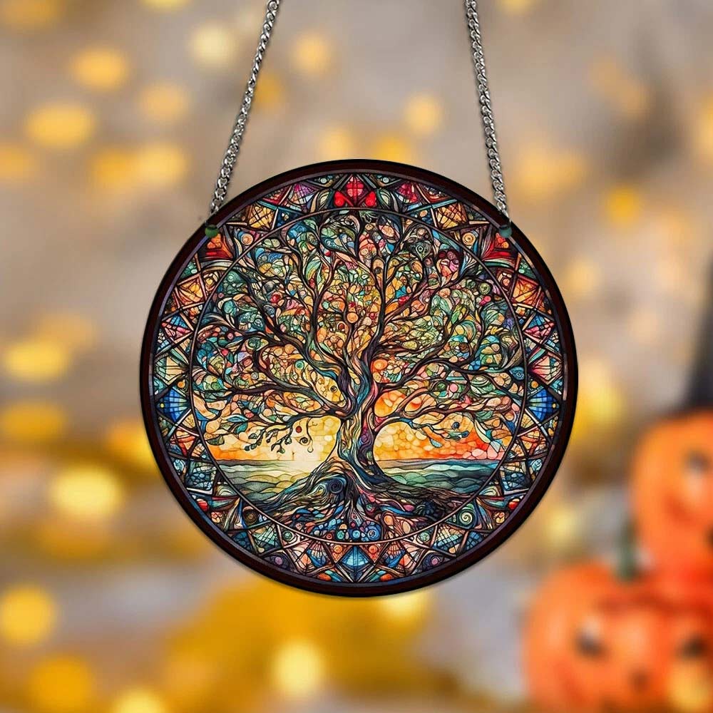 3-Pack Tree of Life Wall Art - 2D Acrylic Hanging Ornament for Indoor & Outdoor Garden Decor
