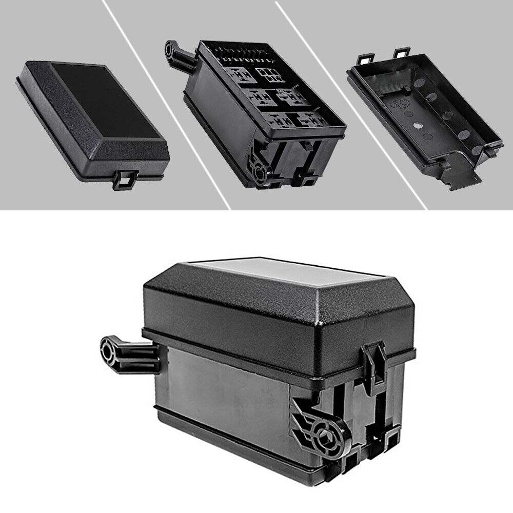 6 Way 12-Slot Relay Box 6 Relay 6 ATC/ATO Standard Fuses Holder Block Universal