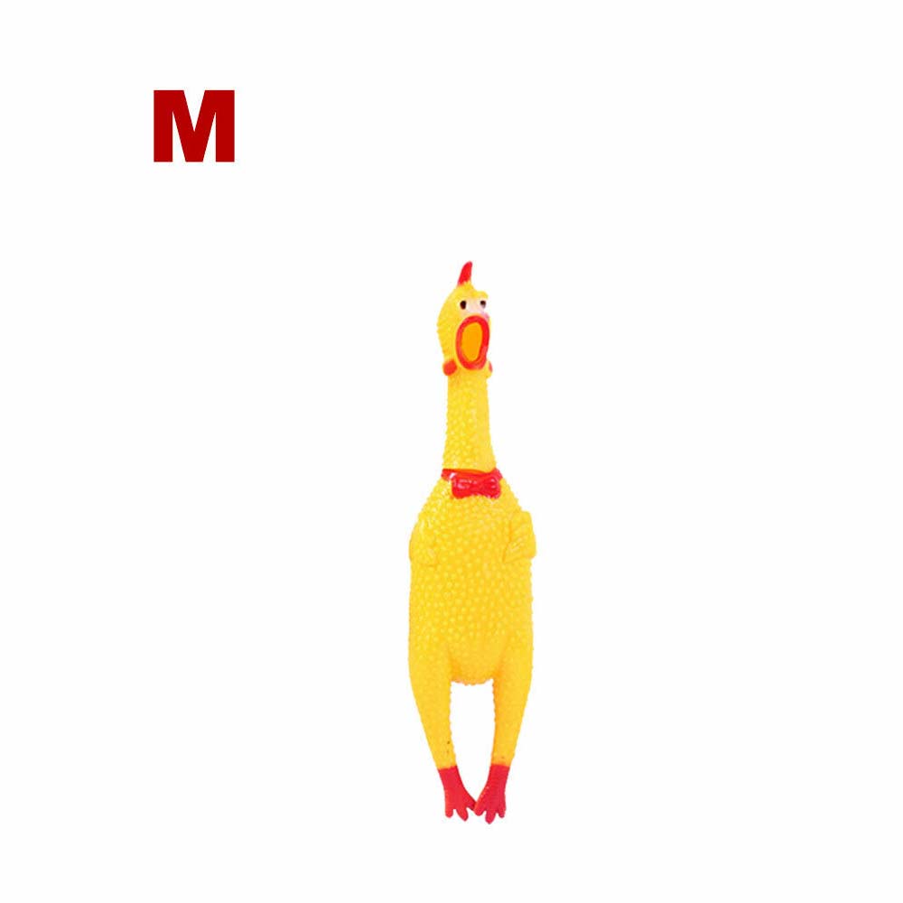 Squeaker Funny Screaming Chicken Toy Squeeze Rubber Chew Dog Bite Shrilling Pet