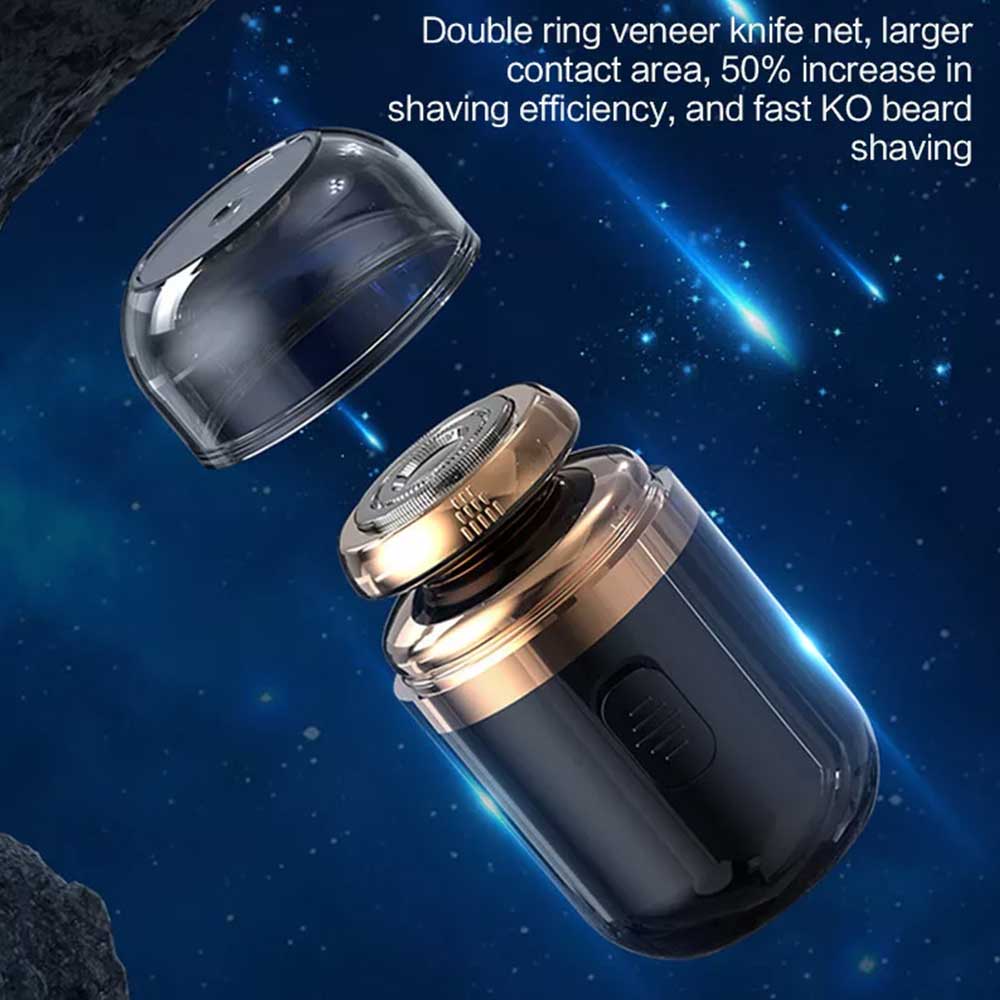2 in 1 Mini Electric Shaver Portable Men Razor Nose Beard Clipper USB Trimmer