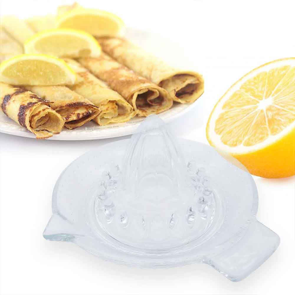 Traditional Glass Lemon Squeezer – Fruit & Lime Juicer Press, 13cm