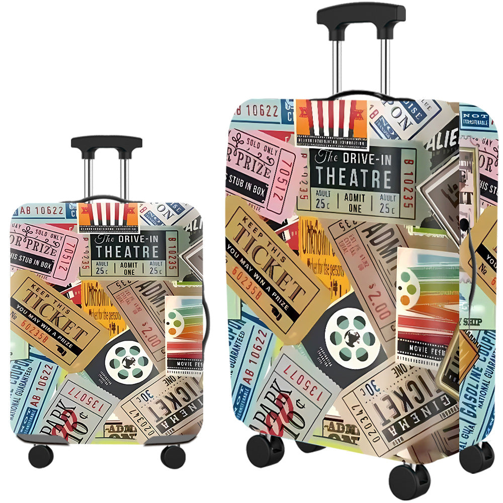 Colorful Travel Trolley Case Cover – Suitcase Protector & Storage Cover (25–28 Inch)