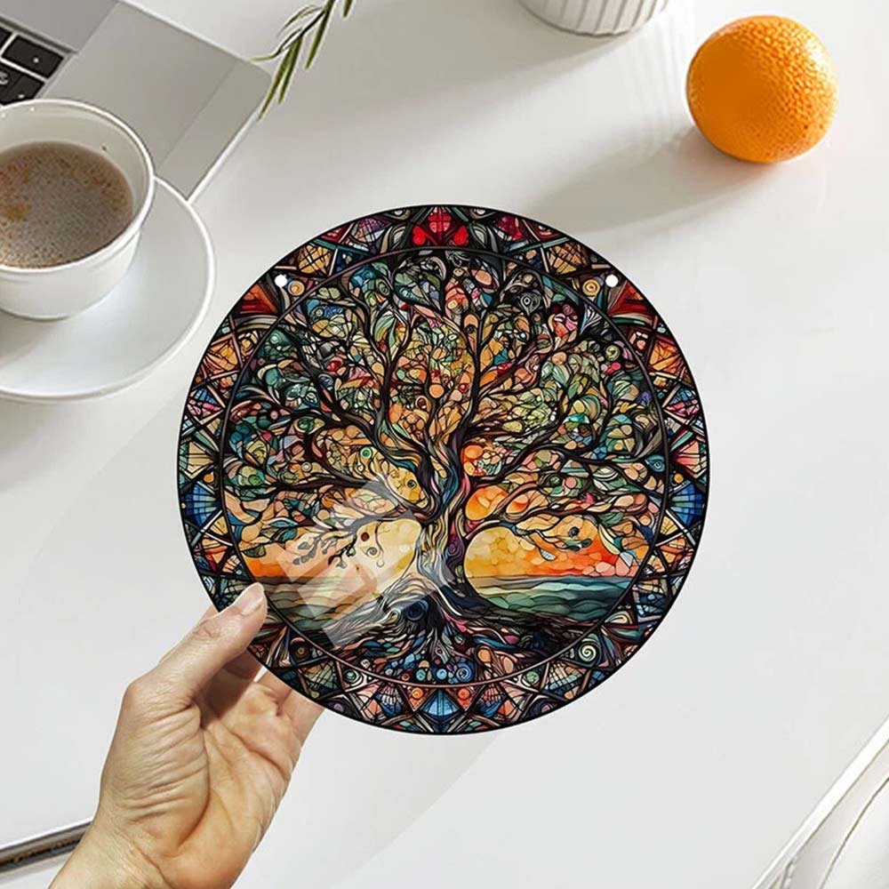 3-Pack Tree of Life Wall Art - 2D Acrylic Hanging Ornament for Indoor & Outdoor Garden Decor