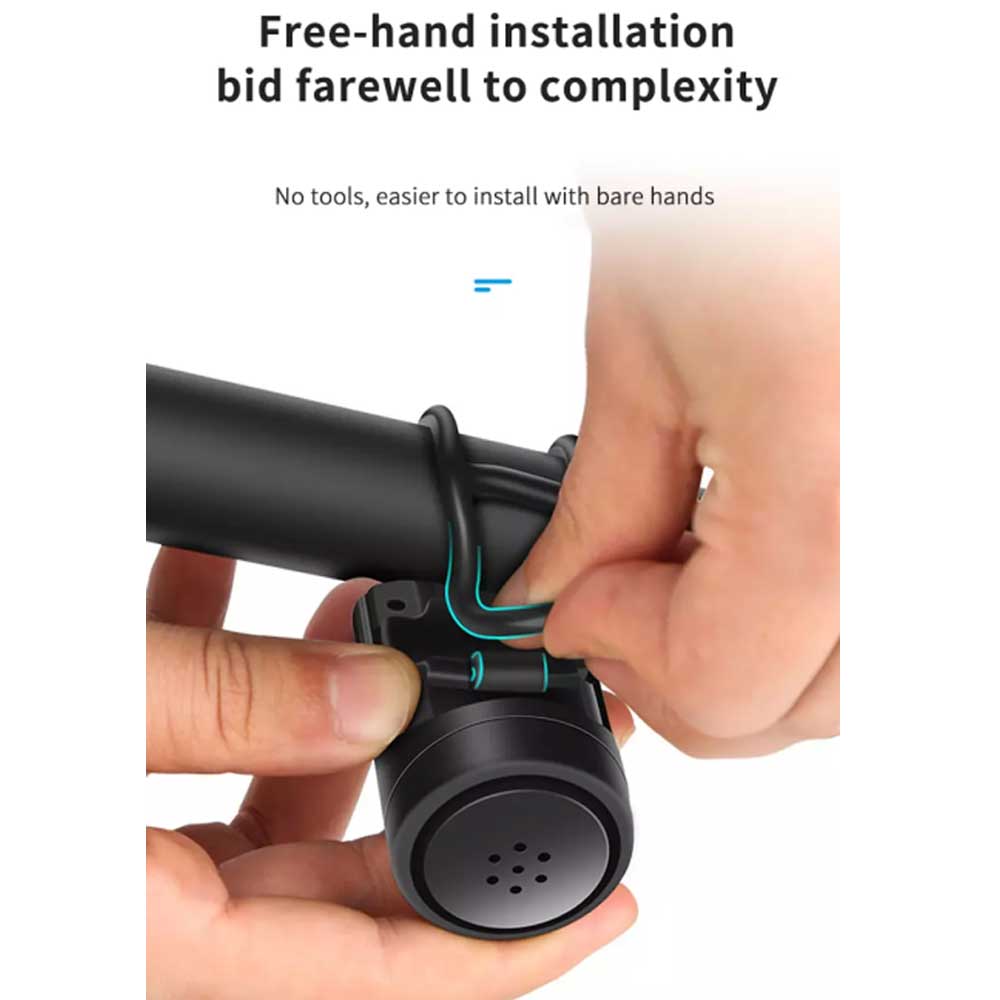 USB Chargeable Horn MTB 140dB Bicycle Bell Electric Horn 4 Mode Anti-theft Alarm