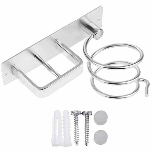 No punching Wall Mounted Hair Dryer Straightener Holder Shelf Stand Storage