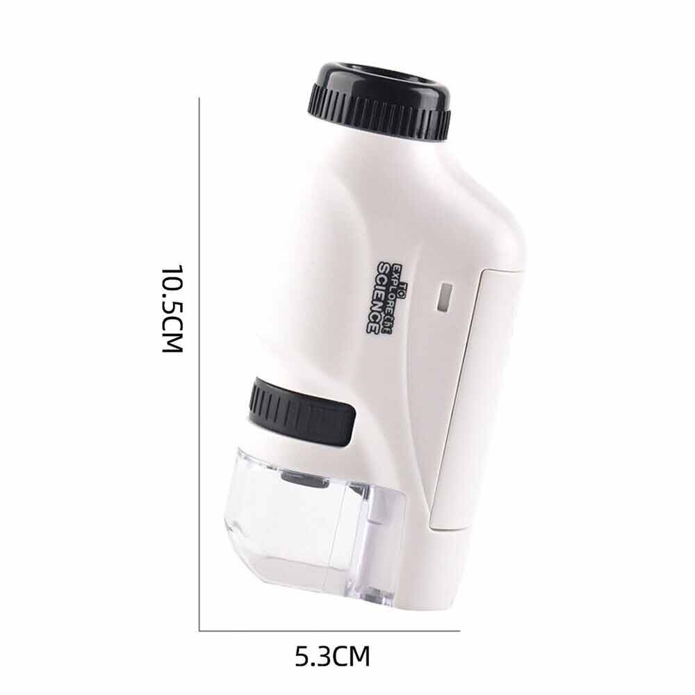 60X-120X Kids Pocket Microscope Handheld Magnification Lens with LED Lighted