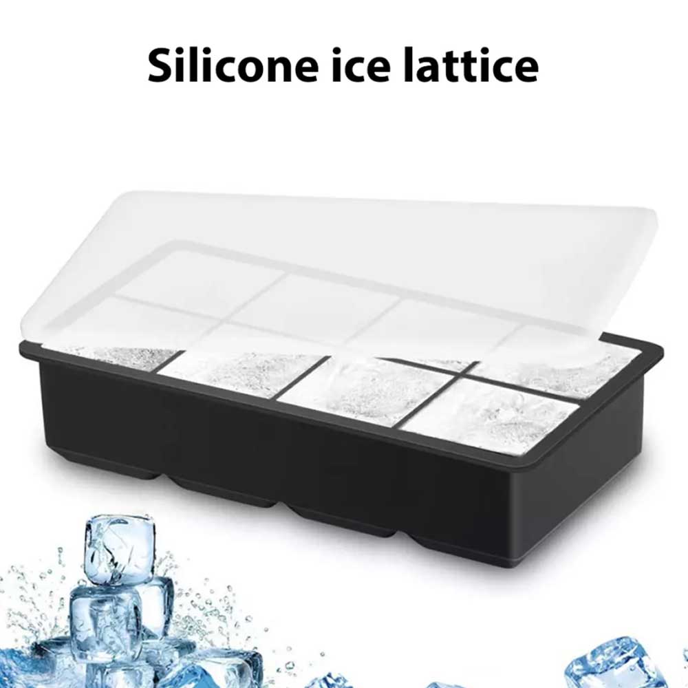 8 Grid Large Ice Ball Maker Whiskey Mould Big Mold Sphere Silicone Ice Cube Tray